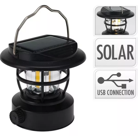 Campinglamp Solar oplaadbaar USB